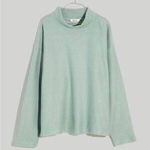 Like New Madewell Funnelneck Drop-Shoulder Top, Washed Once, Never Worn, M, Sage